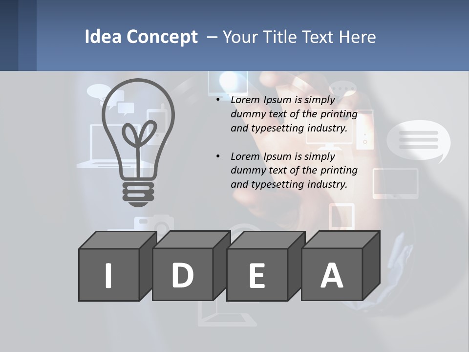 A Person Pressing A Button On A Touch Screen PowerPoint Template
