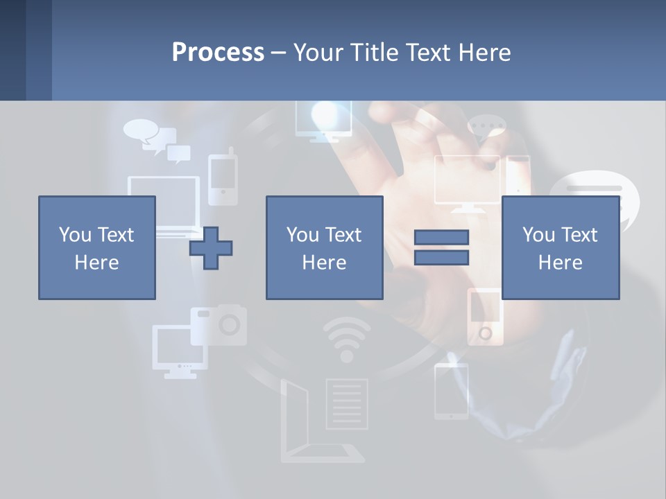 A Person Pressing A Button On A Touch Screen PowerPoint Template