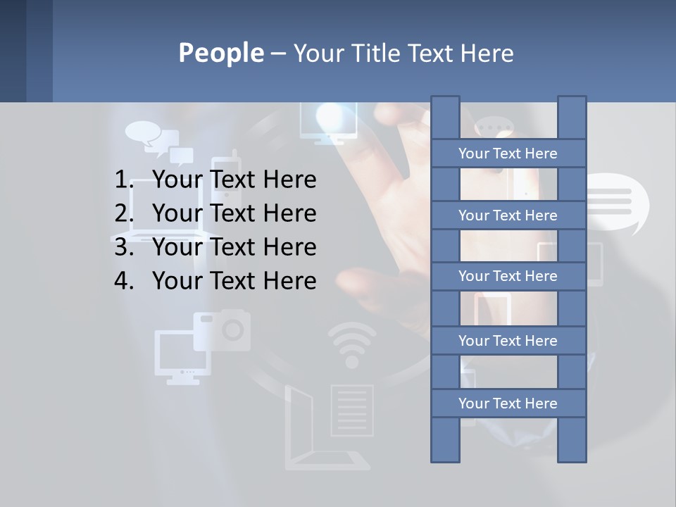 A Person Pressing A Button On A Touch Screen PowerPoint Template
