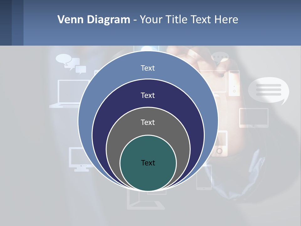 A Person Pressing A Button On A Touch Screen PowerPoint Template