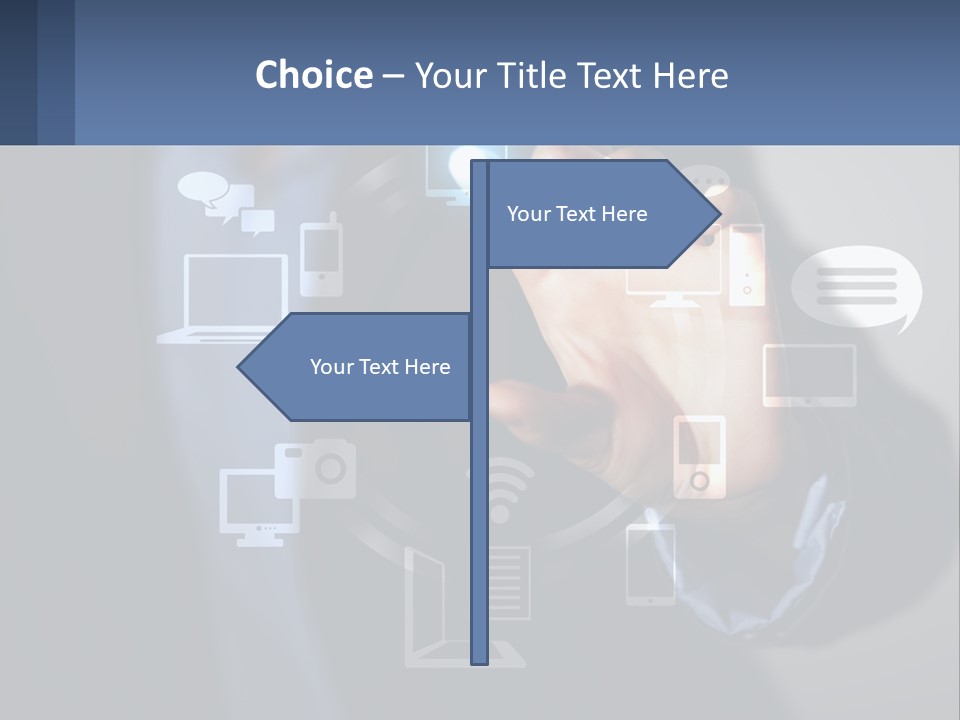 A Person Pressing A Button On A Touch Screen PowerPoint Template