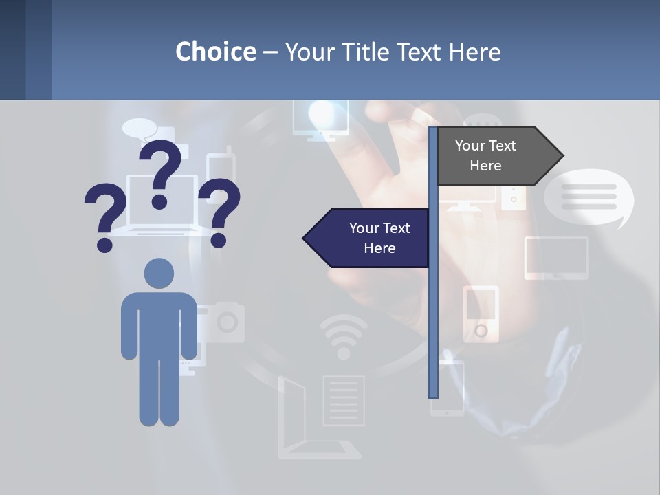 A Person Pressing A Button On A Touch Screen PowerPoint Template