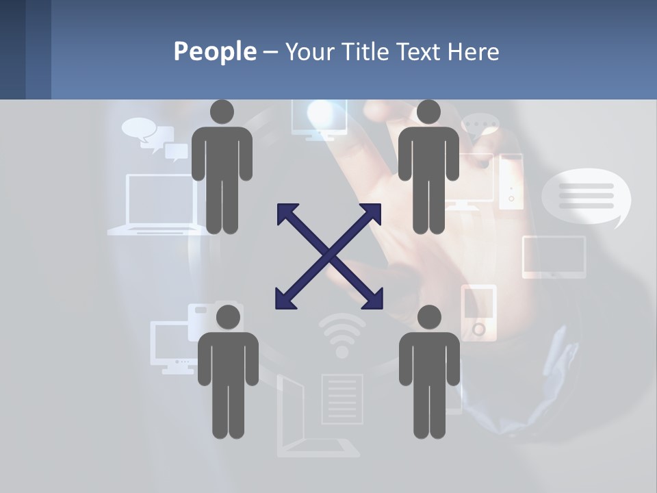 A Person Pressing A Button On A Touch Screen PowerPoint Template