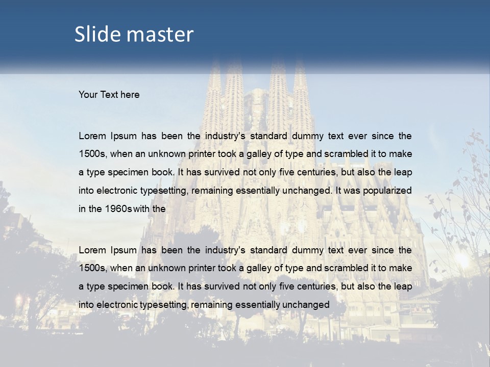 A Picture Of A Church With A Blue Sky In The Background PowerPoint Template