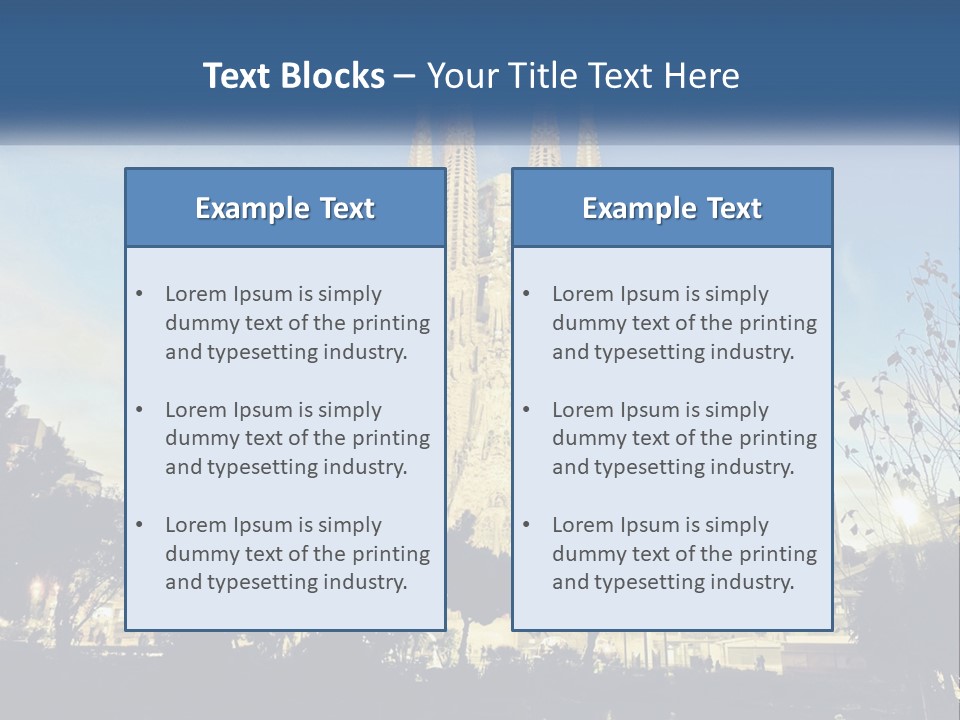 A Picture Of A Church With A Blue Sky In The Background PowerPoint Template