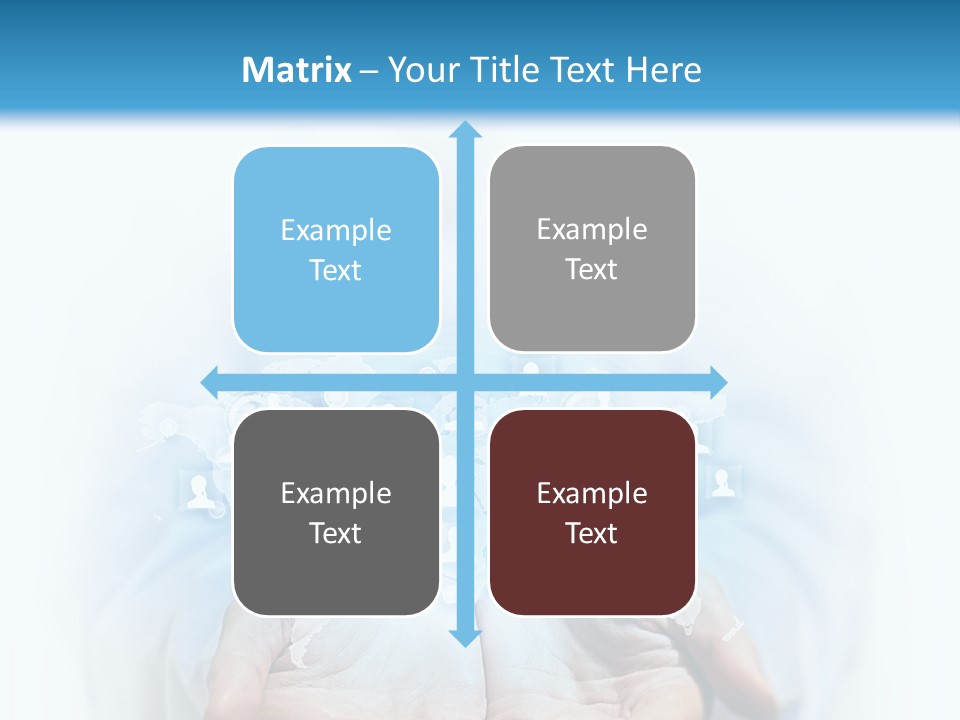 A Person Holding Out Their Hands With Numbers On It PowerPoint Template
