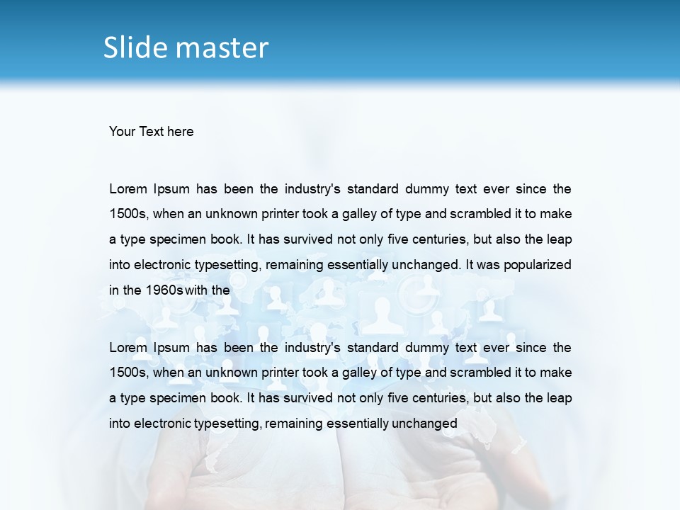 A Person Holding Out Their Hands With Numbers On It PowerPoint Template