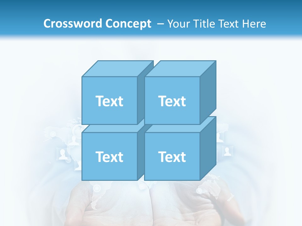 A Person Holding Out Their Hands With Numbers On It PowerPoint Template