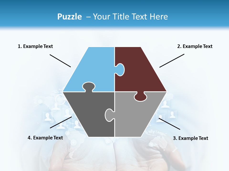 A Person Holding Out Their Hands With Numbers On It PowerPoint Template