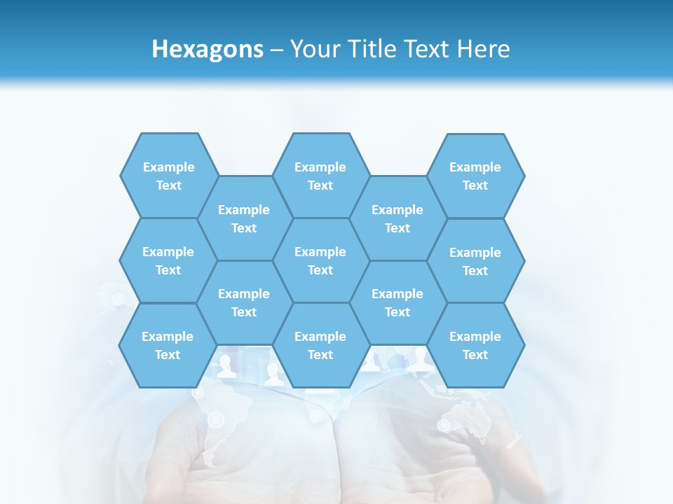 A Person Holding Out Their Hands With Numbers On It PowerPoint Template