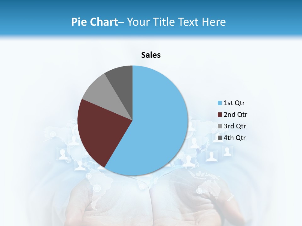 A Person Holding Out Their Hands With Numbers On It PowerPoint Template