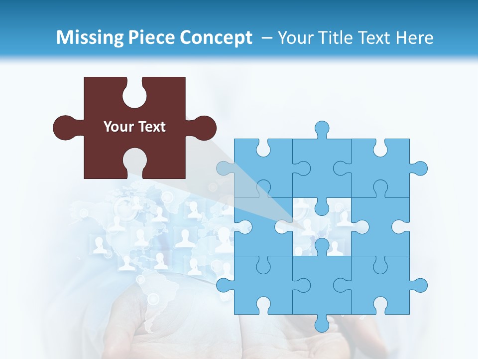 A Person Holding Out Their Hands With Numbers On It PowerPoint Template