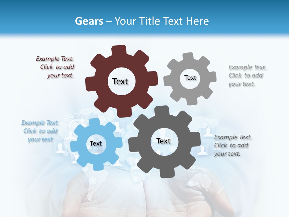 A Person Holding Out Their Hands With Numbers On It PowerPoint Template