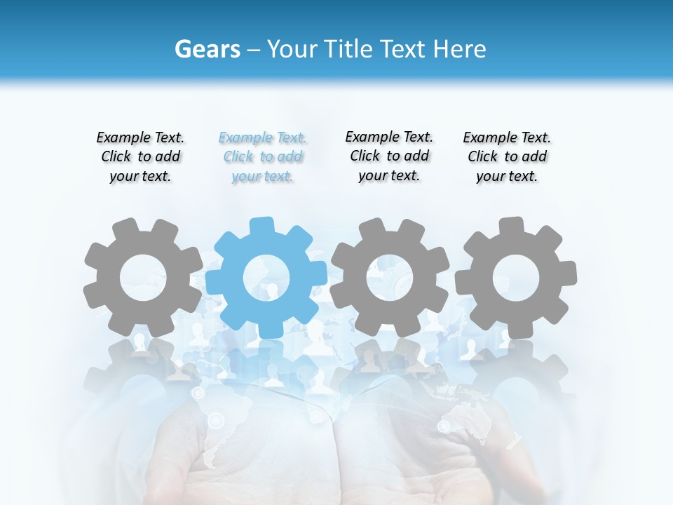 A Person Holding Out Their Hands With Numbers On It PowerPoint Template