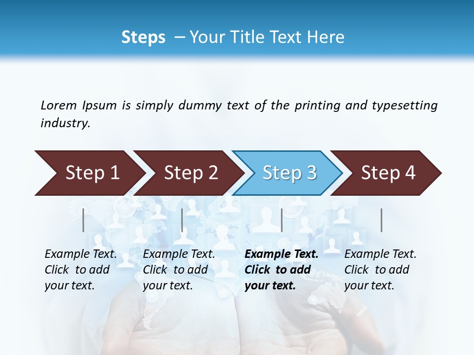 A Person Holding Out Their Hands With Numbers On It PowerPoint Template
