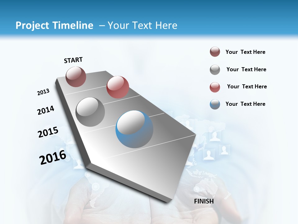 A Person Holding Out Their Hands With Numbers On It PowerPoint Template