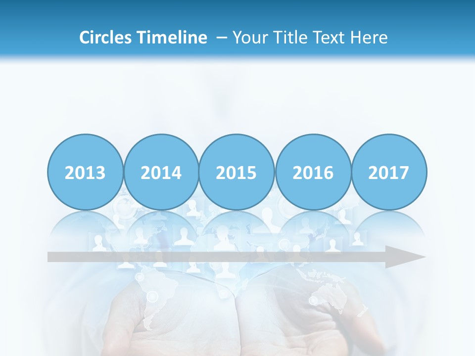 A Person Holding Out Their Hands With Numbers On It PowerPoint Template