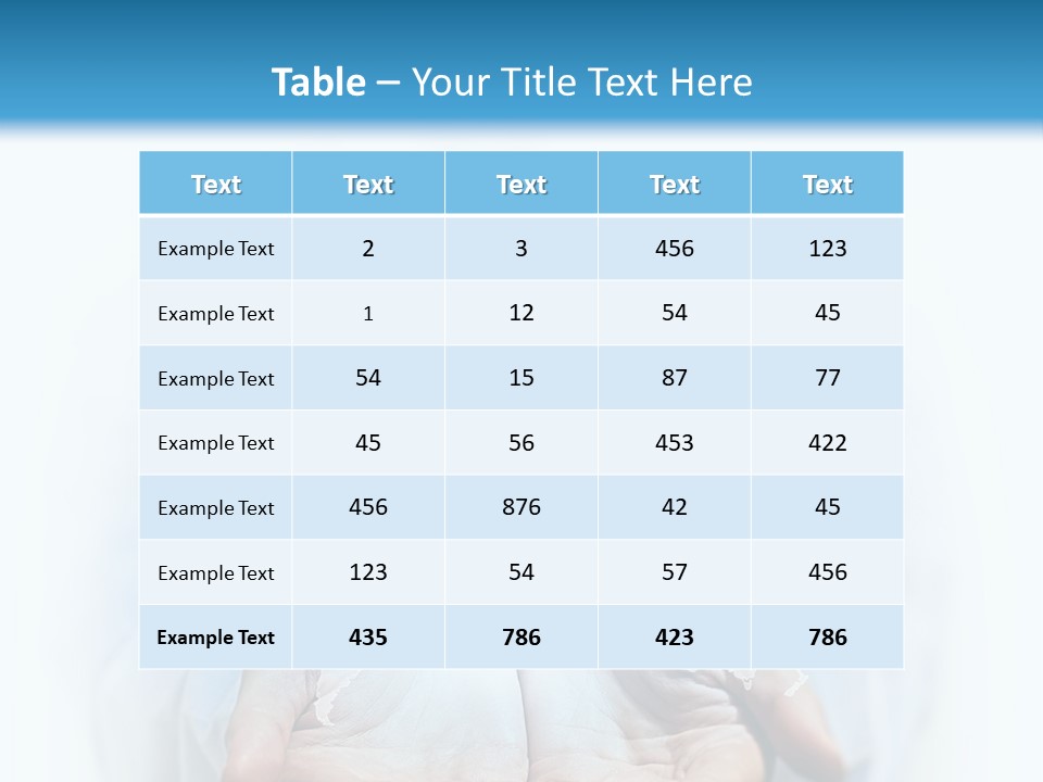 A Person Holding Out Their Hands With Numbers On It PowerPoint Template