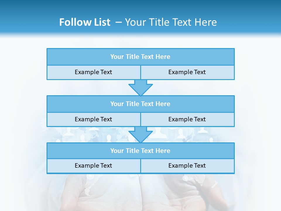 A Person Holding Out Their Hands With Numbers On It PowerPoint Template