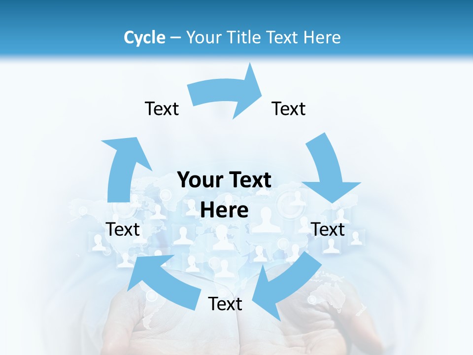 A Person Holding Out Their Hands With Numbers On It PowerPoint Template