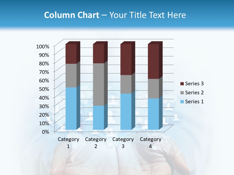 A Person Holding Out Their Hands With Numbers On It PowerPoint Template