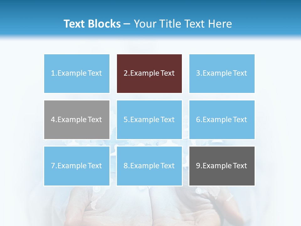 A Person Holding Out Their Hands With Numbers On It PowerPoint Template