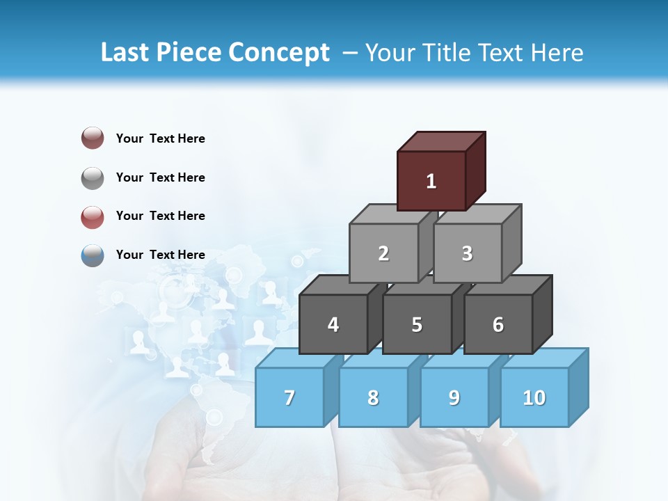A Person Holding Out Their Hands With Numbers On It PowerPoint Template