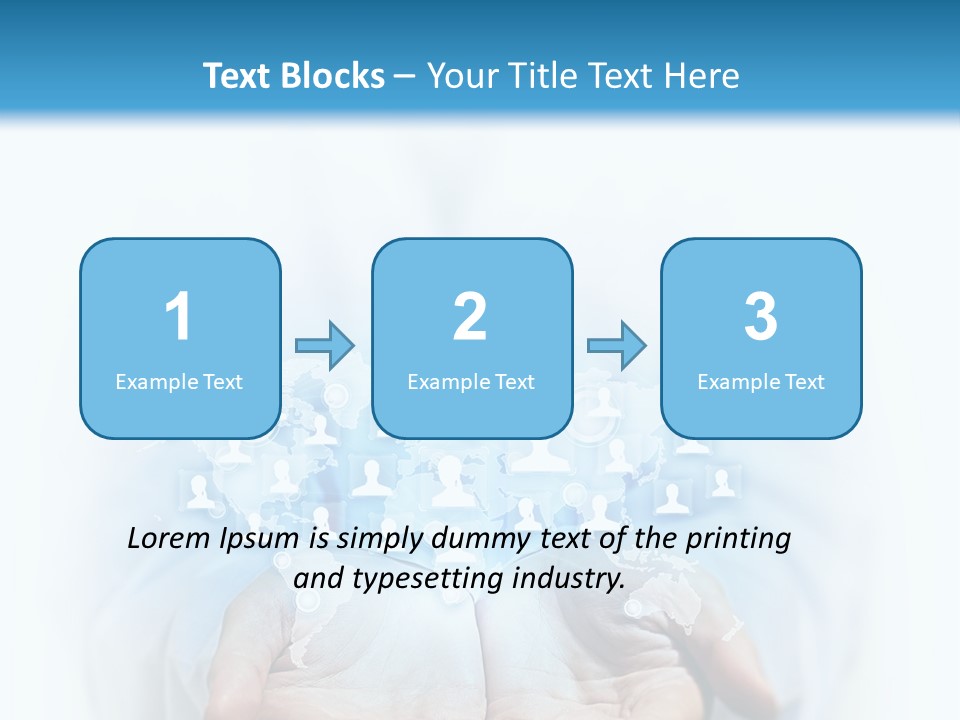 A Person Holding Out Their Hands With Numbers On It PowerPoint Template