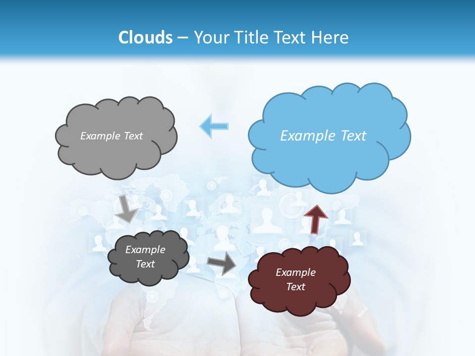 A Person Holding Out Their Hands With Numbers On It PowerPoint Template