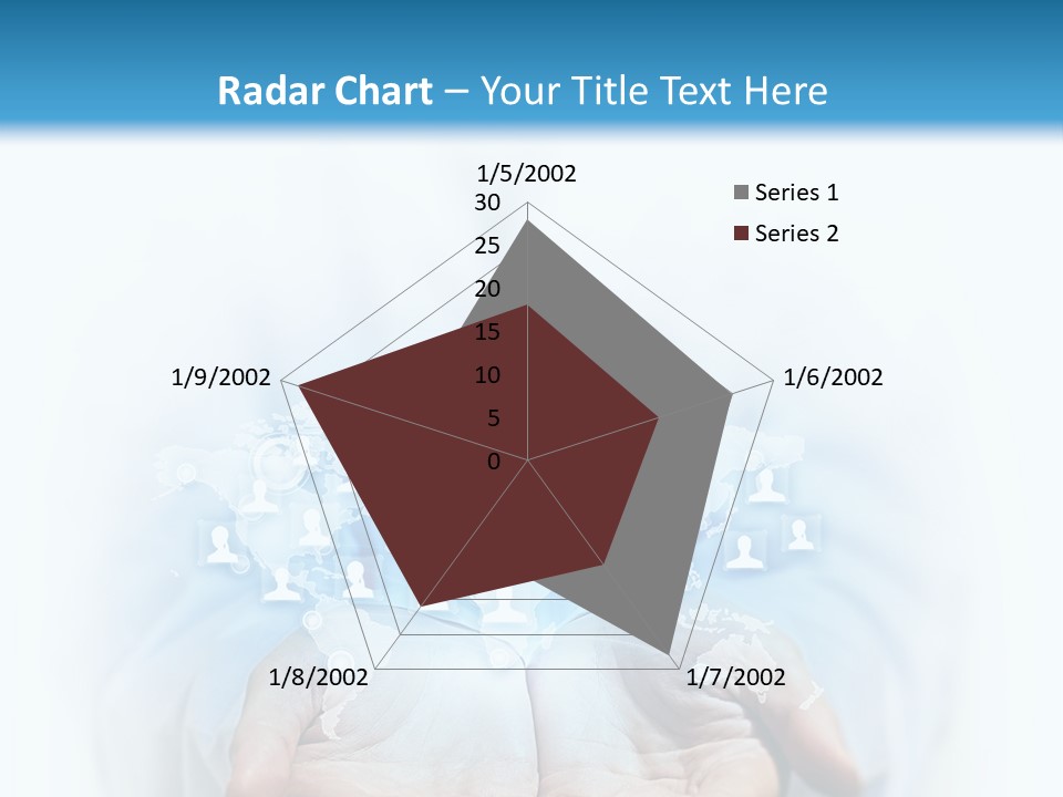 A Person Holding Out Their Hands With Numbers On It PowerPoint Template