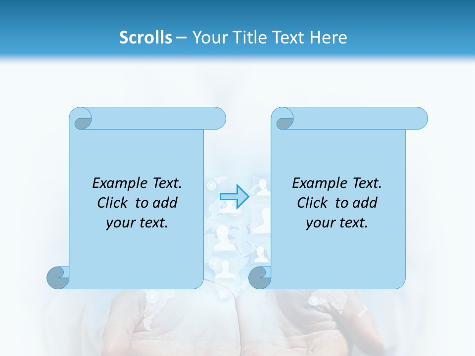 A Person Holding Out Their Hands With Numbers On It PowerPoint Template