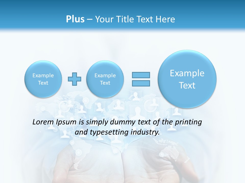 A Person Holding Out Their Hands With Numbers On It PowerPoint Template