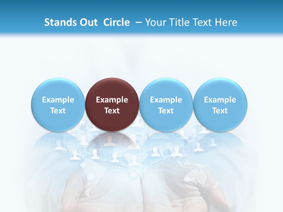 A Person Holding Out Their Hands With Numbers On It PowerPoint Template