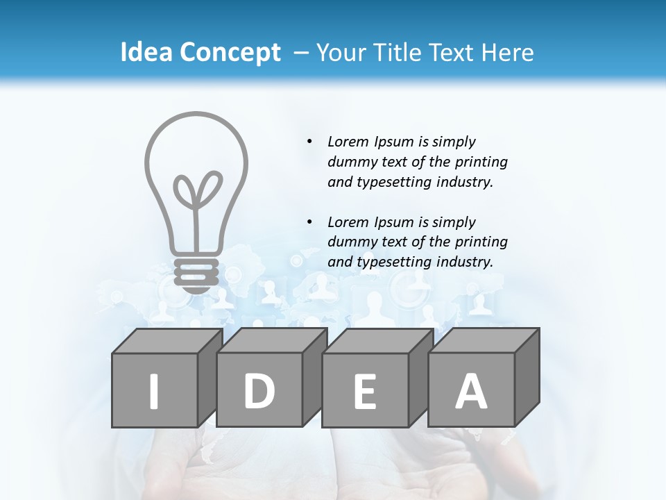 A Person Holding Out Their Hands With Numbers On It PowerPoint Template