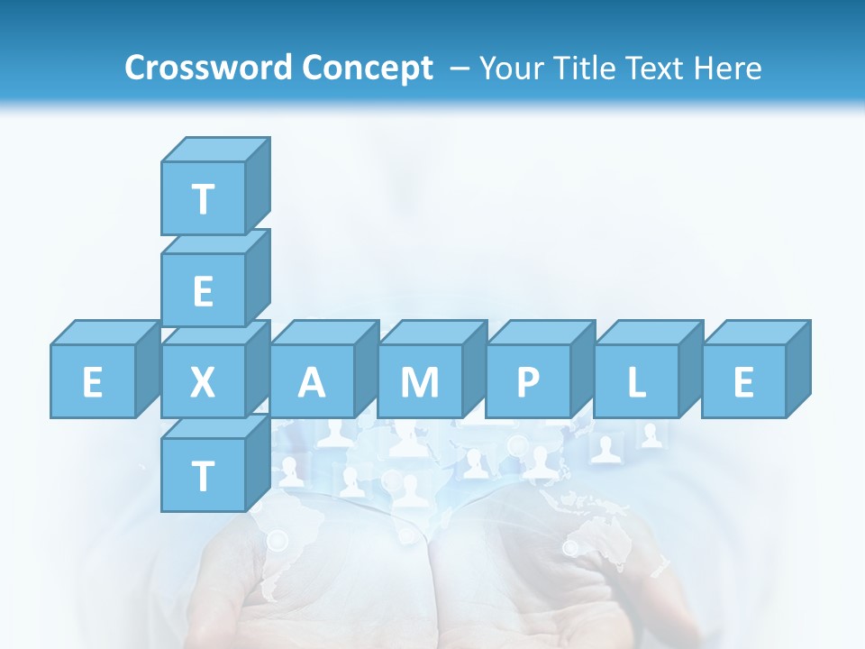 A Person Holding Out Their Hands With Numbers On It PowerPoint Template