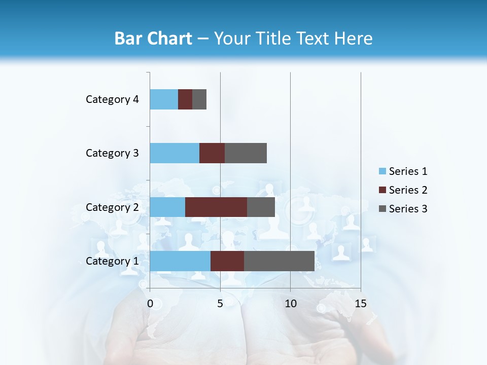 A Person Holding Out Their Hands With Numbers On It PowerPoint Template