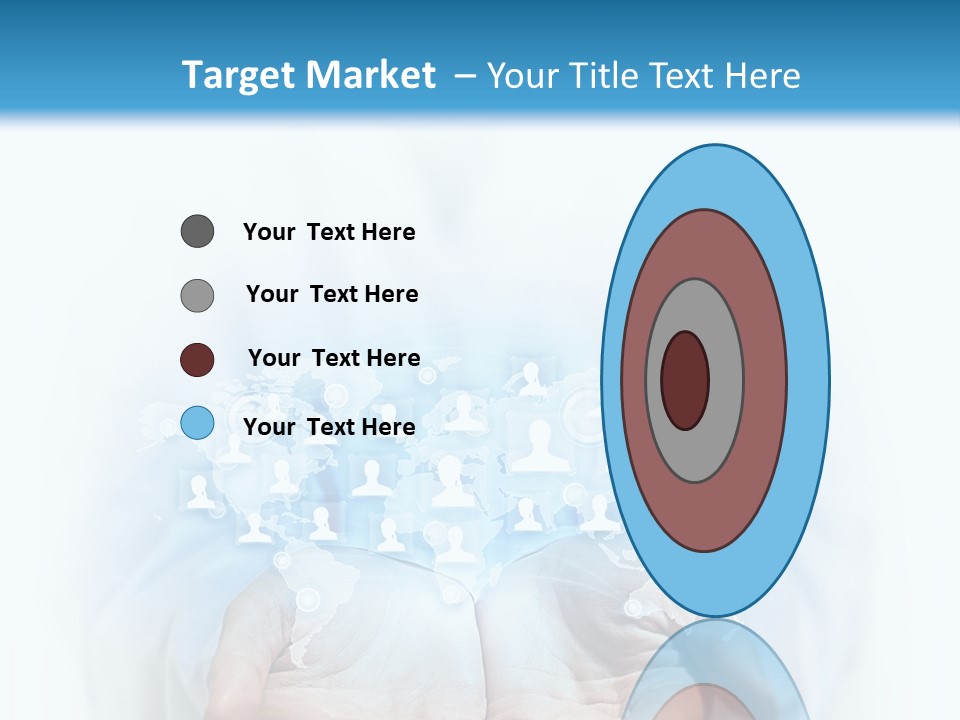 A Person Holding Out Their Hands With Numbers On It PowerPoint Template