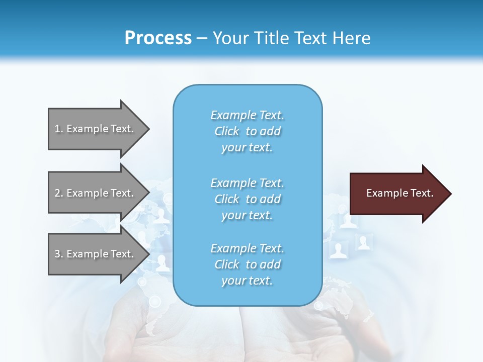 A Person Holding Out Their Hands With Numbers On It PowerPoint Template
