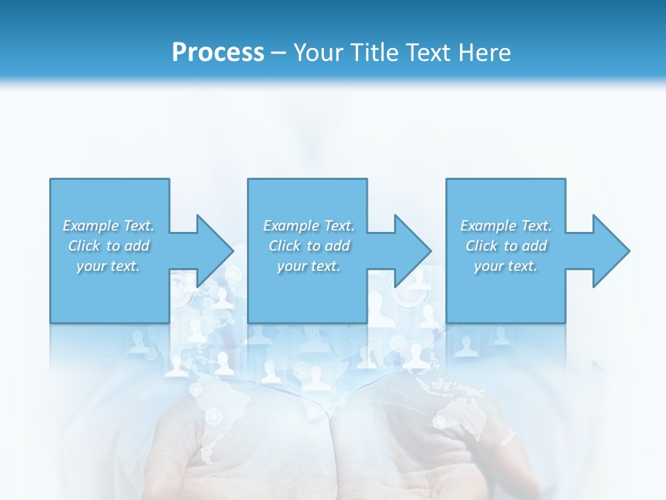 A Person Holding Out Their Hands With Numbers On It PowerPoint Template