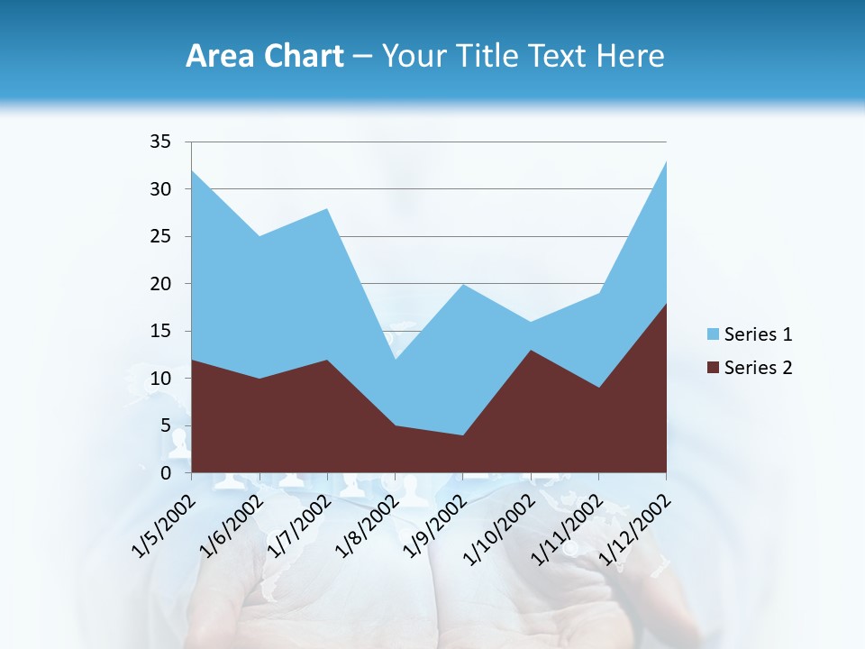 A Person Holding Out Their Hands With Numbers On It PowerPoint Template