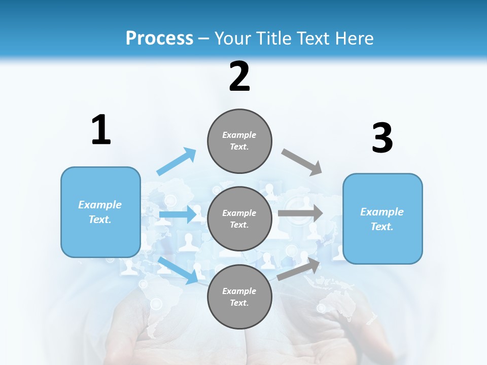 A Person Holding Out Their Hands With Numbers On It PowerPoint Template