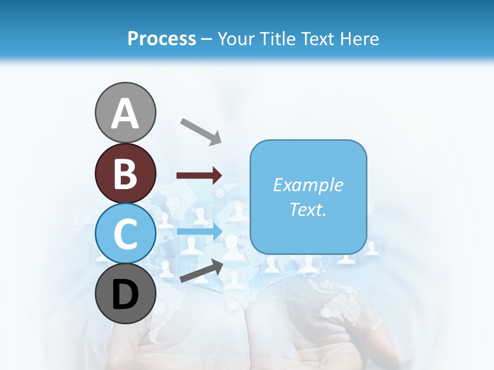 A Person Holding Out Their Hands With Numbers On It PowerPoint Template