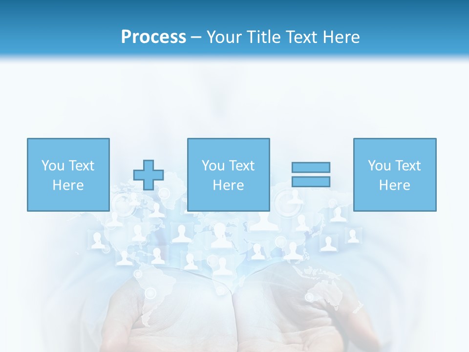 A Person Holding Out Their Hands With Numbers On It PowerPoint Template