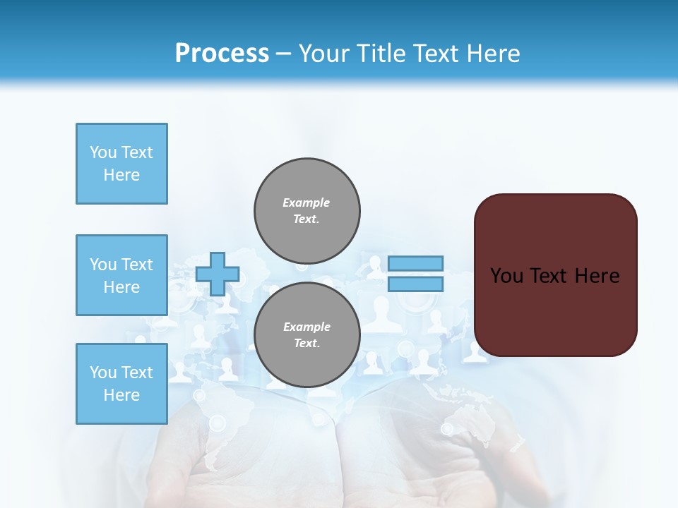 A Person Holding Out Their Hands With Numbers On It PowerPoint Template