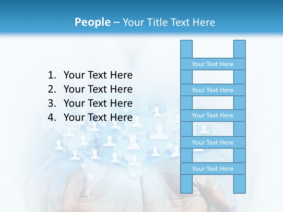 A Person Holding Out Their Hands With Numbers On It PowerPoint Template
