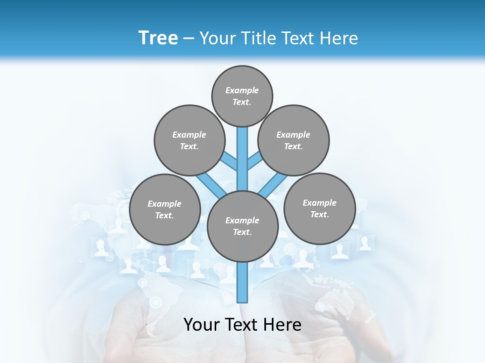A Person Holding Out Their Hands With Numbers On It PowerPoint Template