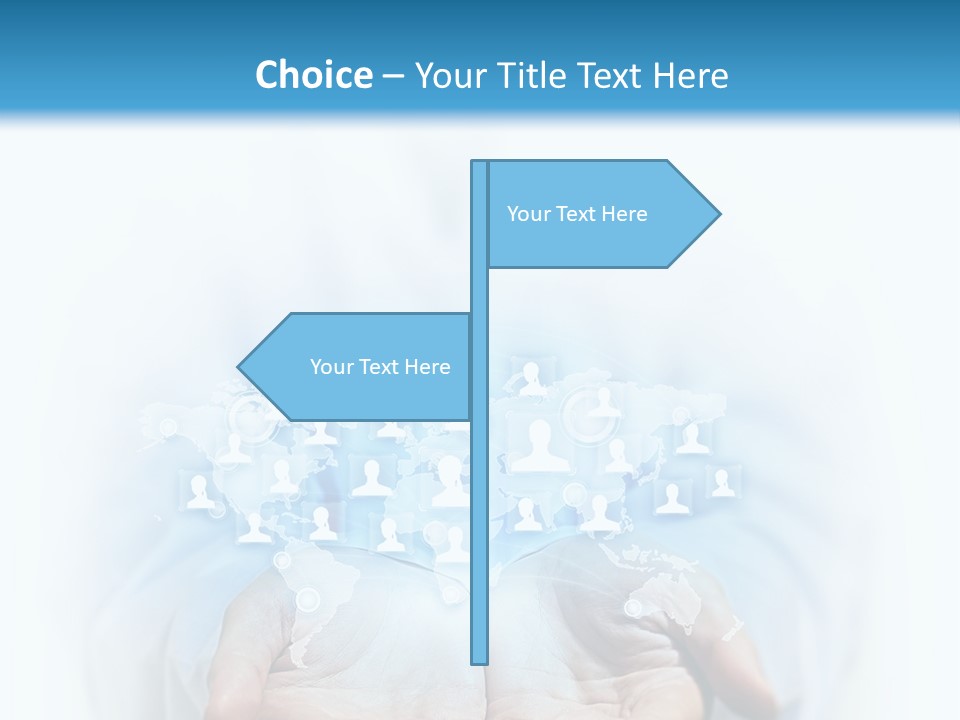 A Person Holding Out Their Hands With Numbers On It PowerPoint Template