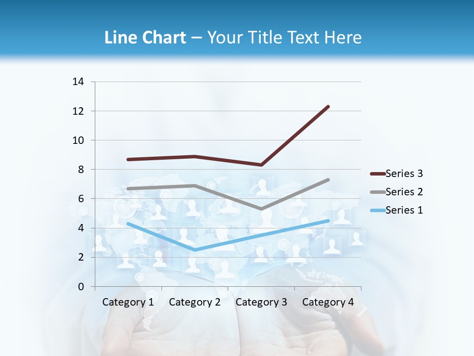 A Person Holding Out Their Hands With Numbers On It PowerPoint Template
