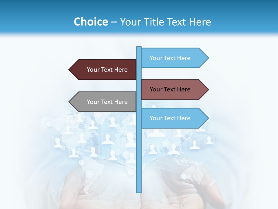 A Person Holding Out Their Hands With Numbers On It PowerPoint Template
