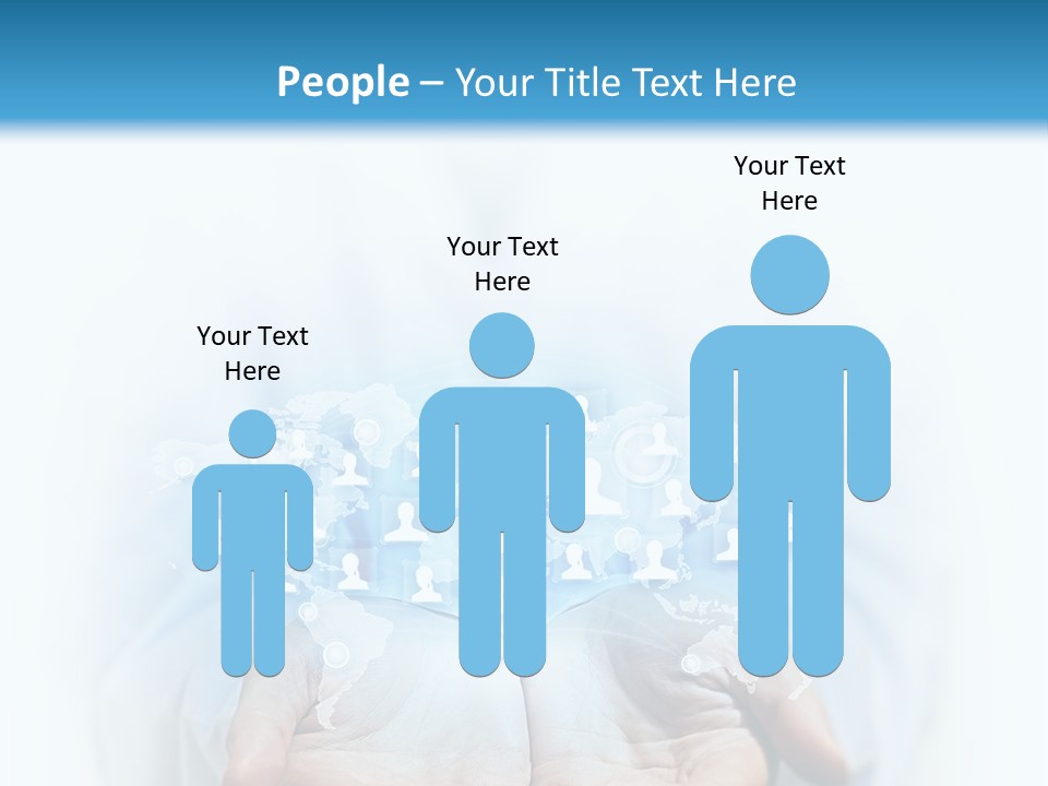 A Person Holding Out Their Hands With Numbers On It PowerPoint Template